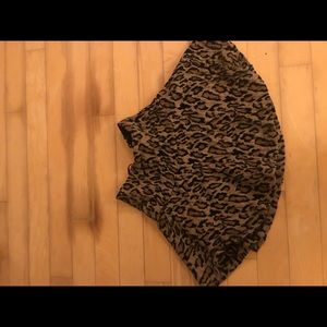 Free People Leopard Skater Skirt